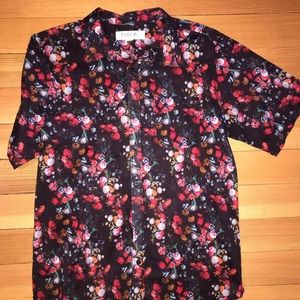 Gender neutral Ezekiel floral print button down